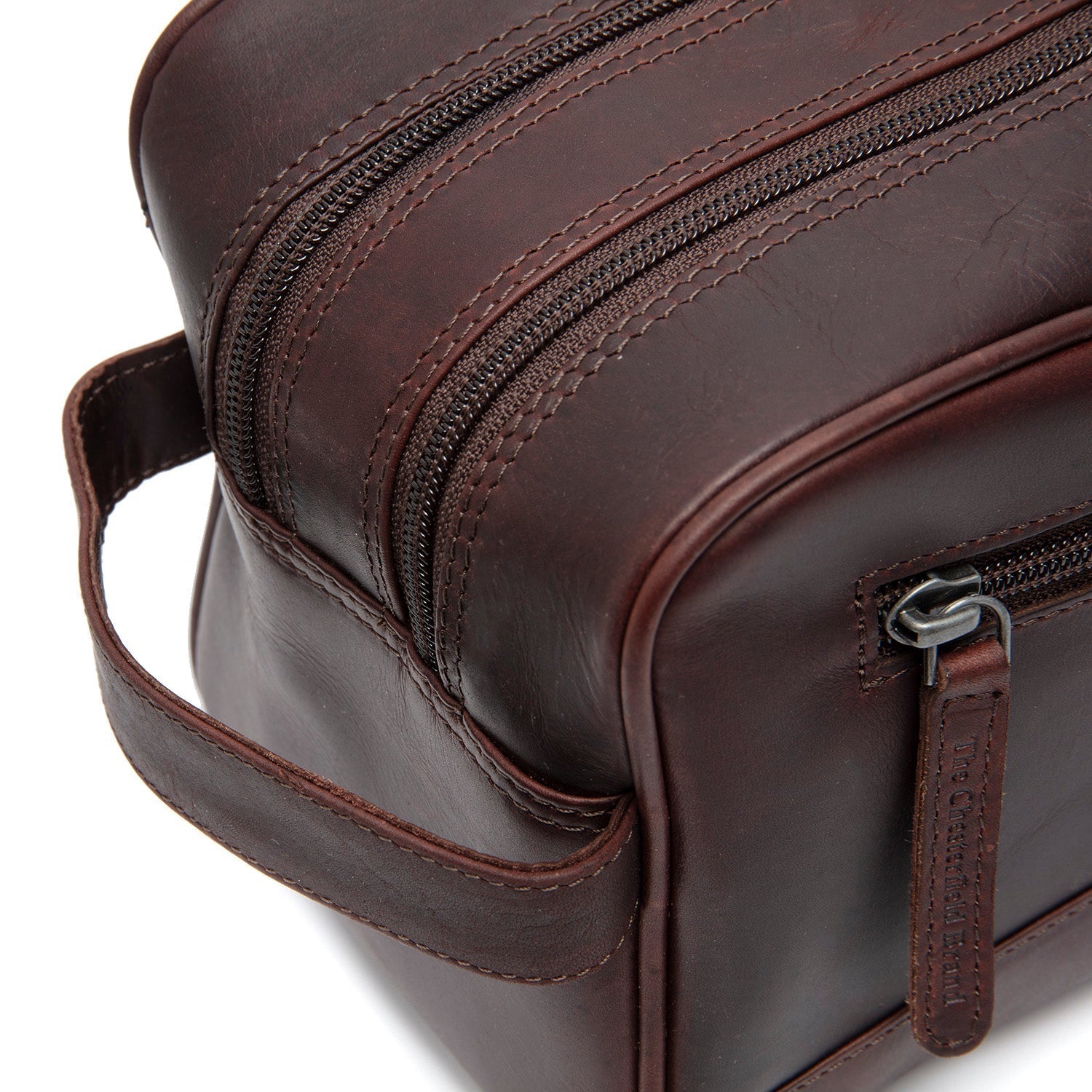 Gift Set Leather Toiletry Bag Brown Stacey with Rituals Shower Foam