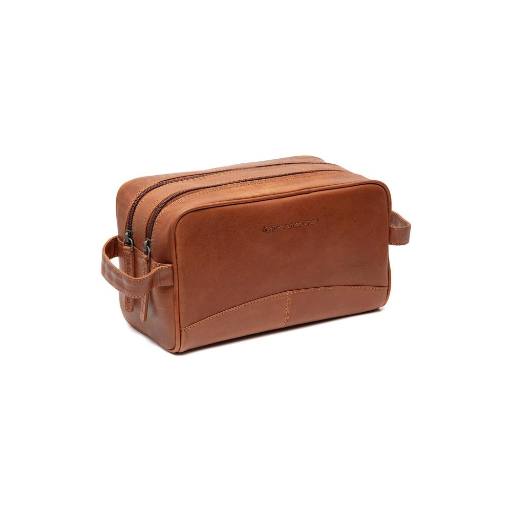 Gift Set Leather Toiletry Bag Cognac Stacey with Rituals Shower Foam